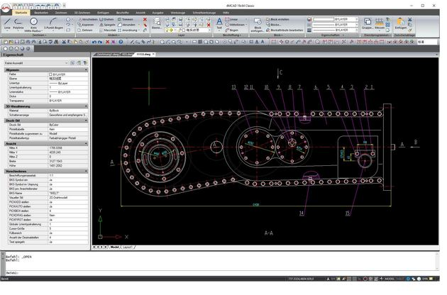 2D-CAD für DWG- und DXF-Dateien inkl. XREF