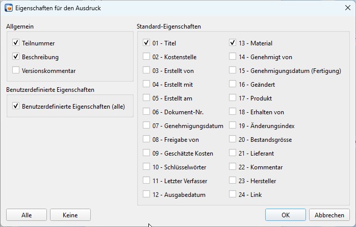 Alibre Design Atom3D ZDBase Thumbnailer - Select Printable Data Fields