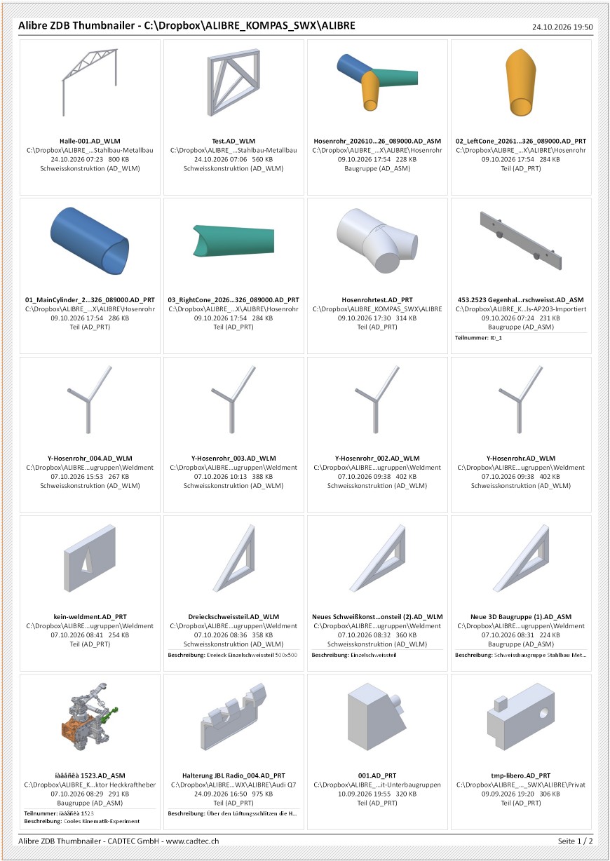 Alibre Design Atom3D ZDBase Thumbnailer - Print Preview